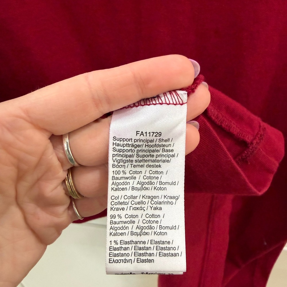 Lacoste Regular Fit XXL Red Knit Tee Striped Collar Crocodile Logo Tennis Preppy - Picture 6 of 8
